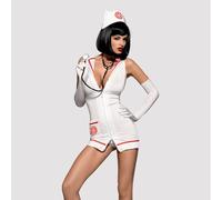 Obsessive Costume Robe d'Infirmière avec Stéthoscope Blanc Taille S/M