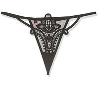 Obsessive – String femme Luiza tulipe noir S-M