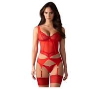 Obsessive Cupide Desir - ensemble haut transparent dentelle rouge - L/XL