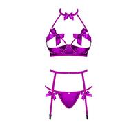 Obsessive Delishya 3 pcs set violet Purple S/M