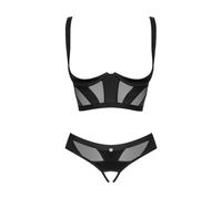Obsessive Ensemble Chic Amoria Soutien-Gorge et Culotte Noir XL/XXL