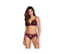 Obsessive Tulia - ensemble lingerie dentelle (noir-rose)