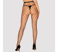 Obsessive Grobmaschige Noir Collants S812 Avec Très Taille Haute