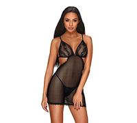 Obsessive Millagro Chemise et String Noir L/XL