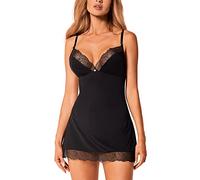 Obsessive Set Bella Rou Robe plus string Noir XS/S