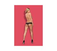 Tanga ouvert noir Noir S/M