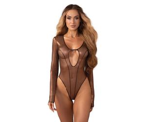 Obsessive - Soranna Teddy Ouvert Manches Longues - Marron