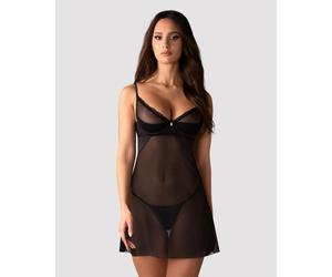 Obsessive - Stelisa Chemise & String - Noir