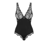 Obsessive – Body Luvae Teddy – Dentelle noire, poitrine transparente, strass – Noir S/M