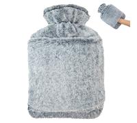 OBSGUMU Bouillotte eau Chaude - 2L Anti-Fuite Bouillote, Chaude et Douce Hot Water Bottle, Idéale pour Enfants et Adultes Parfait pour se Réchauffer au Lit ou pour se Détendre(Bleu)