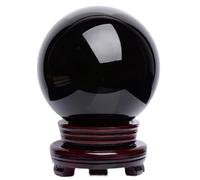 Obsidian Crystal Ball Ornaments - Sphere Balls for Witchcraft and Decorative, Divination & Feng Shui Home Decor,11cm Gemstone Stone