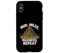 Obstacle Course Racing Mud Miles Madness Repeat Coque pour iPhone X/XS