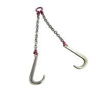 Obstacles Voiture Crochet De Remorque De Type J Double Crochet 4T/5T, Crochet À Tige Longue For Voiture De Dépannage, Griffe Galvanisé, Longe De Camion Pour La Récupération De Dépanneuse Voiture ( Siz