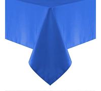 Obstal Nappe rectangulaire 210 g/m² en microfibre résistante à l'eau, nappe décorative pour extérieur et intérieur (bleu roi, 137 x 198 cm)