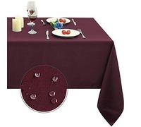 Obstal Nappe rectangulaire 210 g/m² - Nappe très résistante à l'eau en Microfibre pour Une Utilisation en extérieur et intérieur (Bordeaux, 152,4 x 304,8 cm)