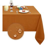 Obstal Nappe rectangulaire bronze - Nappe robuste en polyester résistant à l'eau - Nappe décorative en tissu décoratif pour extérieur et intérieur - 152,4 x 213,4 cm