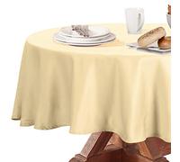 Obstal Nappe Ronde 210 g/m² en Microfibre résistante à l'eau pour Une Utilisation en extérieur et intérieur (Champagne, 152,4 cm de diamètre)