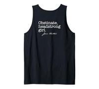 OBSTINATE, Headstrong Girl Jane Austen Citation Meme on Back Débardeur