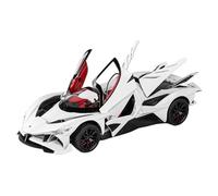 OBTABYBQX Moulage sous Pression Voiture 1:24 for Apollo Project Evo Scale Alloy Sports Car Model Luxury Miniature Vehicle Model Display Collection(White)