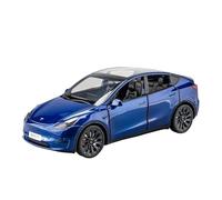 OBTABYBQX Moulage sous Pression Voiture 1:24 pour Teslas Modèle Y 3 Modèles Voiture Alliage Modèles Réduits Réalistes Véhicules Kits Ornements Collection Souvenirs(Blue)