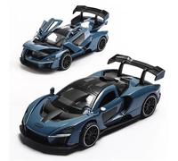 OBTABYBQX Moulage sous Pression Voiture 1:32 for McLaren Senna Modèle Réduit Voiture Sport en Alliage Modèles Réduits Véhicules De Luxe Kits De Collection Souvenirs(Blue)