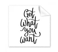 Obtenez CE Que Vous Voulez Citation Lunettes Chiffon Chiffon de Nettoyage Cadeau Nettoyant pour Écran de Téléphone 5 Pcs