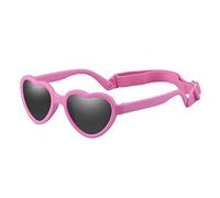 Obtenez une meilleure visibilité avec les lunettes de soleil pour enfants avec verres polarisés résistants aux UV et cadeau TPEE pour enfants, Cadre rose rouge
