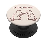 Obtenir Une Demande de fiançailles de Mariage Meowied Cat PopSockets PopGrip Adhésif