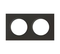 Obturateur à montage en saillie 2 modules Legrand Dooxie noir