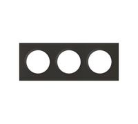 Obturateur à montage en saillie 3 modules Legrand Dooxie noir