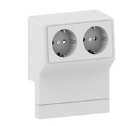 Obtutu Habengut Bloc multiprise 2 Prises pour plinthe 50 mm | Contenu : 1 pièce