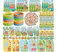 Obussgar Capybara Fournitures de Fête d'Anniversaire Thème Capybara y compris Sacs Cadeaux et Accessoires