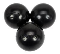 Obut - Boules de Pétanque - 75 mm - 720 gr - Lisse - Set de 3 - Noir - Acier au Carbone