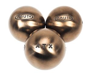 Obut - Boules de Pétanque Compétition Inox 76mm 680g Lisse - Lot de 3 - 1 Set - 1 Paquet