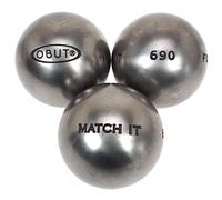 Obut - Match it INOX 75mm mÉta - Taille 670g - Boules de pétanque