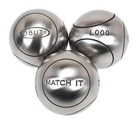 Boules de pétanque Match it inox 76mm strie1 - Obut