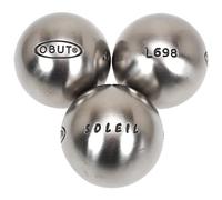 Obut - Soleil Tendre 76 mm - Boules de pétanque - Argent métalisé - Taille 710g