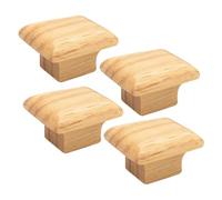Obuyke Poignées de meuble à trou unique 4 pièces, accessoires de meubles en bois, pour tiroir et armoire, poignées de porte à un seul trou, pour meubles