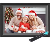 OBVHNUA 10,1" Cadre Photo Numérique IPS Écran HD 128G Électronique 1280 x 800 avec Rotation Automatique Musique Vidéo Player Calendrier Alarme Télécommande USB Carte SD Montage Mural