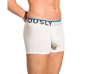 Obviously EveryMan Boxer Jambe 7,6 cm, blanc, Large