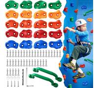 OBYCPIN Lot de 20 poignées d'escalade pour mur d'escalade DIY - Avec vis et accessoires de montage pour l'intérieur et l'extérieur