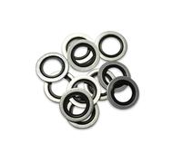 OC-PRO Bagues BS BONDED SEAL, Joint de vidange en acier inoxydable et au carbone, Rondelle plate avec lèvre caoutchouc, Diamètre nominal 14 mm, Quantité : 60 joints