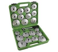 OC-PRO Coffret Cloches Clés de Filtre à Huile pour Auto, Poids Lourds - 21 Pièces en Aluminium 1/2"