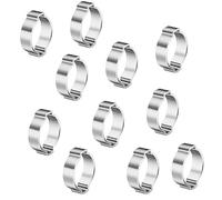 OC-PRO Colliers de serrage à 2 oreilles Type OETIKER Ø 15-18 mm, Argent, 35 pièces, Hose Clamp, Pince, Moderne, Métal