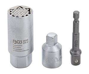 OC-PRO DOUILLE UNIVERSELLE 3/8 (9-21 MM) AVEC JEU D'ADAPTATEURS 1/2, 1/4 - Accessoire pour perceuse-visseuse