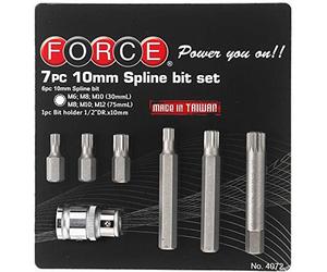 OC-PRO Embouts XZN M6 - M8 Courts (30 mm), M8 - M10 - M12 Longs (75 mm) 6 Pans Conducteur de 10 mm