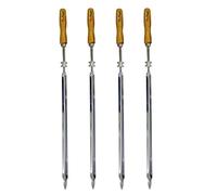 Oca-Brazil Lot de 4 brochettes brésiliennes pour Barbecue 71,1 cm - Qualité Professionnelle - Grandes découpes