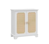 OCACA Buffet, armoire à vin avec portes décoratives en rotin, buffet de cuisine, table console, armoire décorative pour couloir, entrée et salon