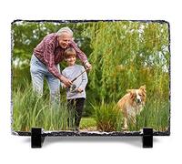 Ocadeau Cadre en Ardoise de Forme Rectangle avec Impression Photo - Cadre personnalisé Ardoise avec Bords Originaux - Cadre Rectangle imprimé de 15x20 cm ou 20x30 cm