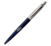 Ocadeau Stylo bille crée à partir d'un stylo Parker Jotter bleu avec gravure texte - Stylo Jotter Core bleu roi personnalisable